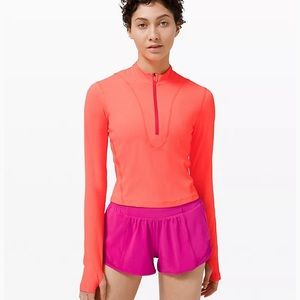 Lululemon Gloss Trim Run 1/2 Zip Long Sleeve